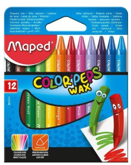 Wax Crayons Color'peps X 12 Cardboard Box MAPED 861011